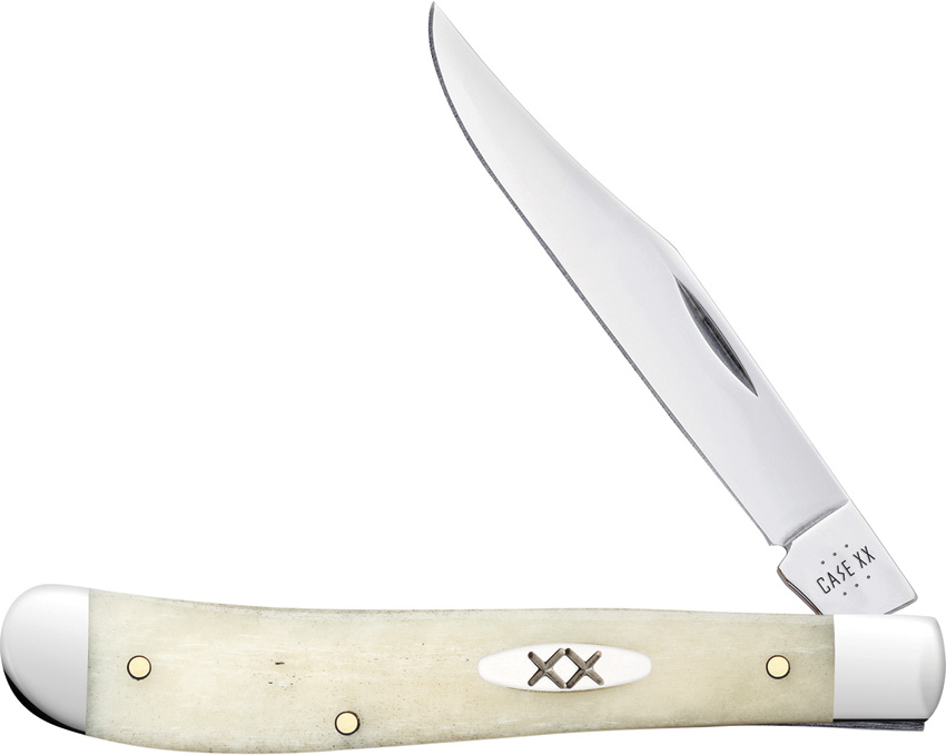 Case Cutlery Natural Bone Slimline Trapper Pocket Knife - CA13312