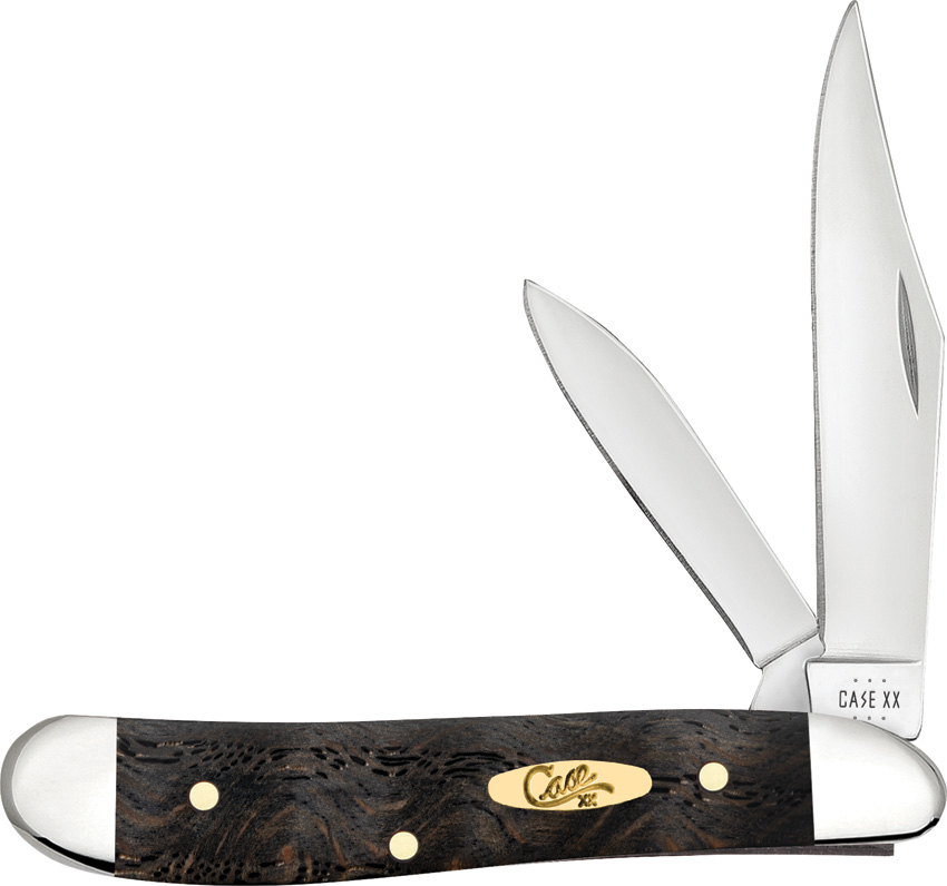 Case Cutlery Black Curly Oak Peanut Pocket Knife - CA14005