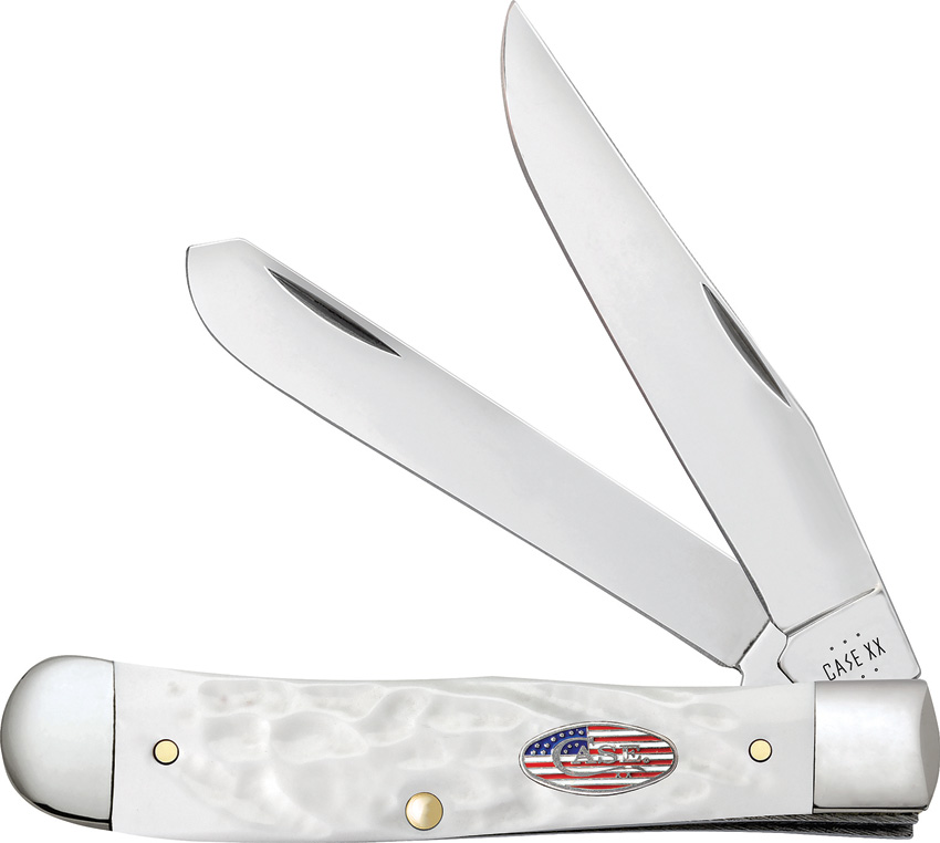 Case Cutlery Trapper Pocket Knife White Synthetic - CA14100
