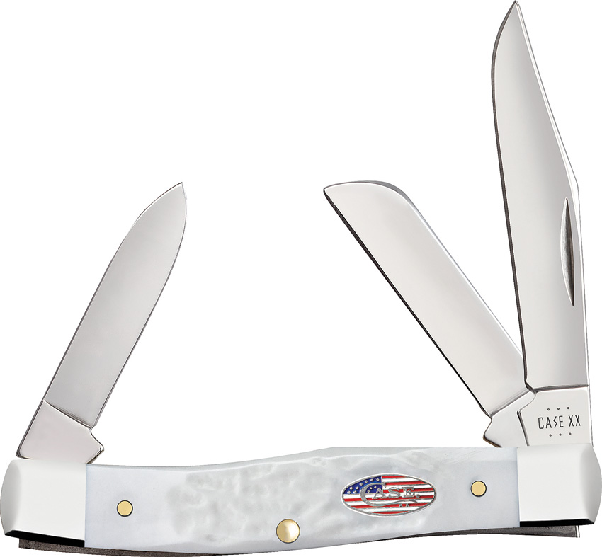 Case Cutlery Stockman Pocket Knife White Synthetic - CA14102