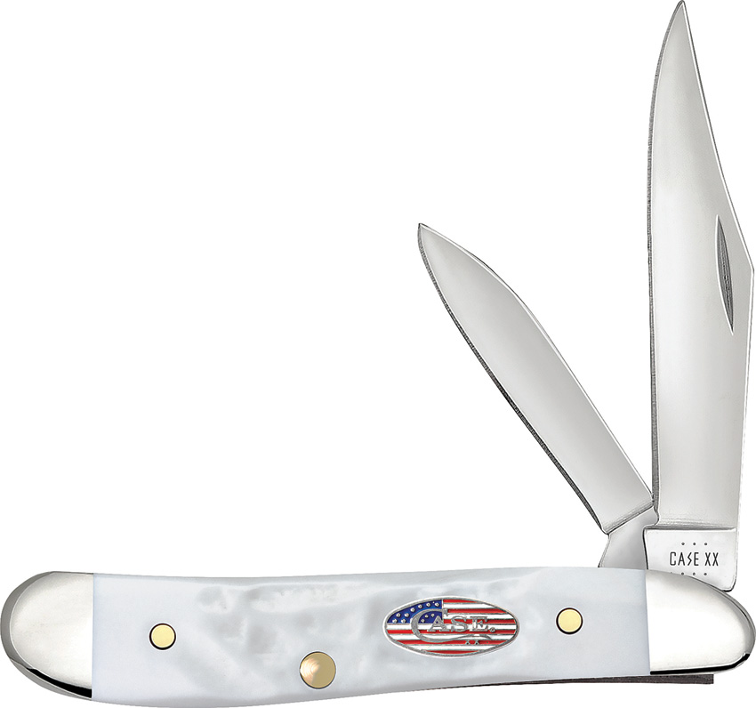 Case Cutlery Peanut Pocket Knife White Synthetic - CA14105