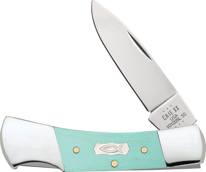Case Cutlery Seafoam Green G-10 Lockback Pocket Knife - CA18106