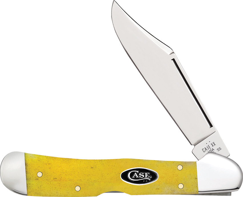 Case Cutlery Copperlock Pocket Knife Yellow Bone - CA20025