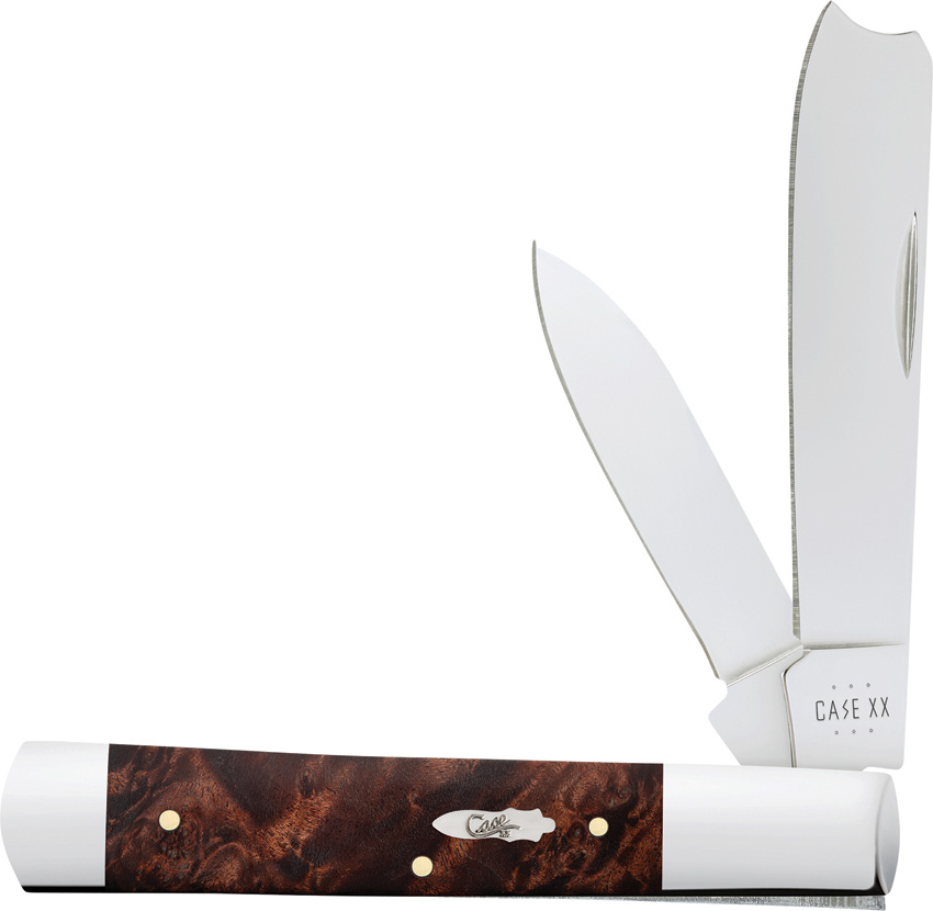 Case Cutlery Brown Maple Burl VAULT Pen Pocket Knife - CA64058