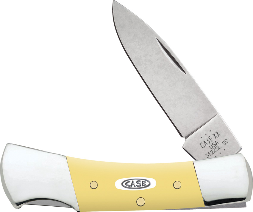Case Cutlery Lockback Pocket Knife Yellow Synthetic - CA81089