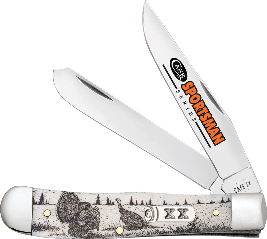 Case Cutlery Natural Bone Trapper Pocket Knife - CA81221