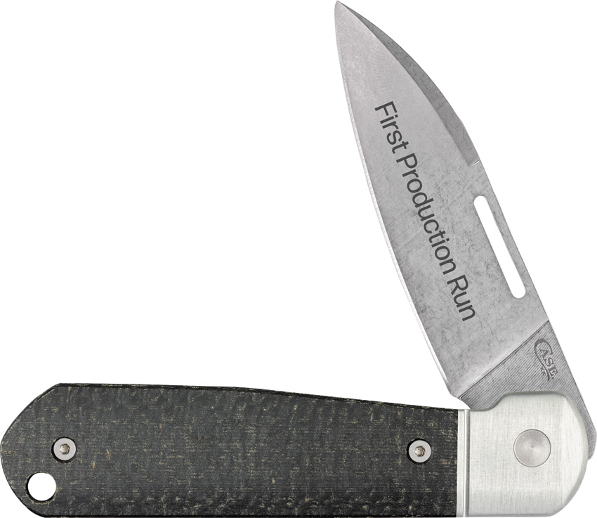 Case Cutlery Revoindie Folding Pocket Knife Black Burlap Micarta - CA82230