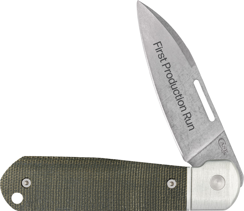 Case Cutlery Revoindie Folding Pocket Knife OD Green Micarta - CA82231