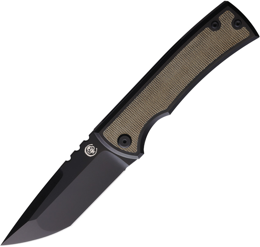Chaves Ultramar Kickstop Framelock Pocket Knife Tanto Green - CHAV006