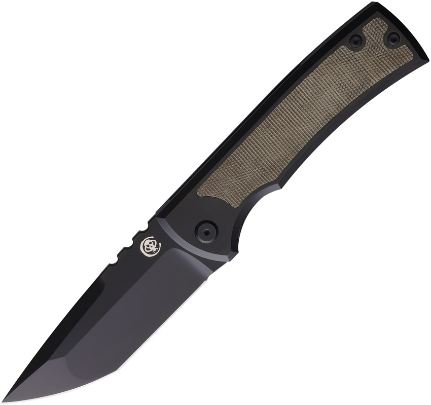 Chaves Ultramar Kickstop Framelock Pocket Knife Tanto Green - CHAV008