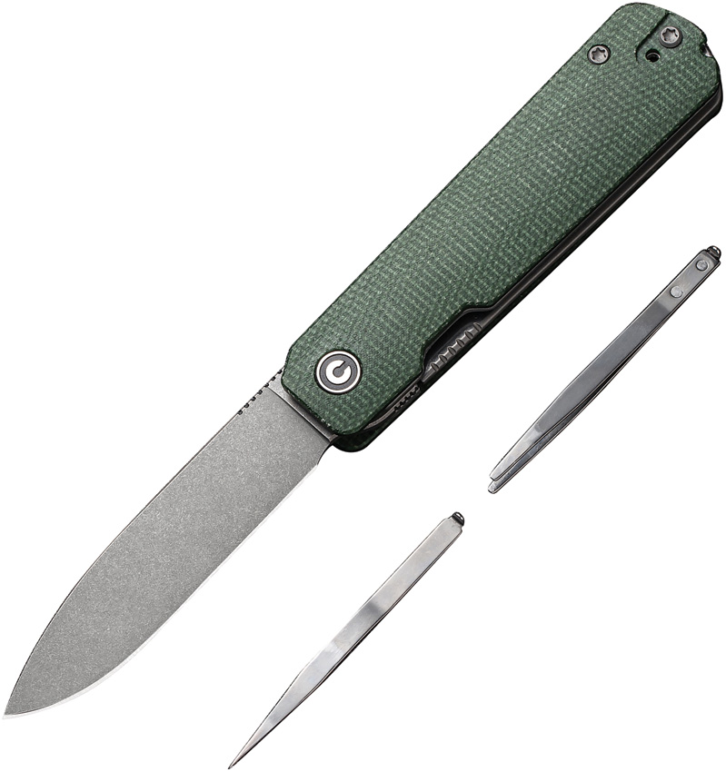Civivi Sendy Linerlock Pocket Knife Green Micarta - CIVC21004A1