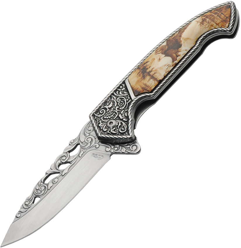 4.7 Inch Framelock Pocket Knife Fancy Eagle Giftbox - CN300606EG