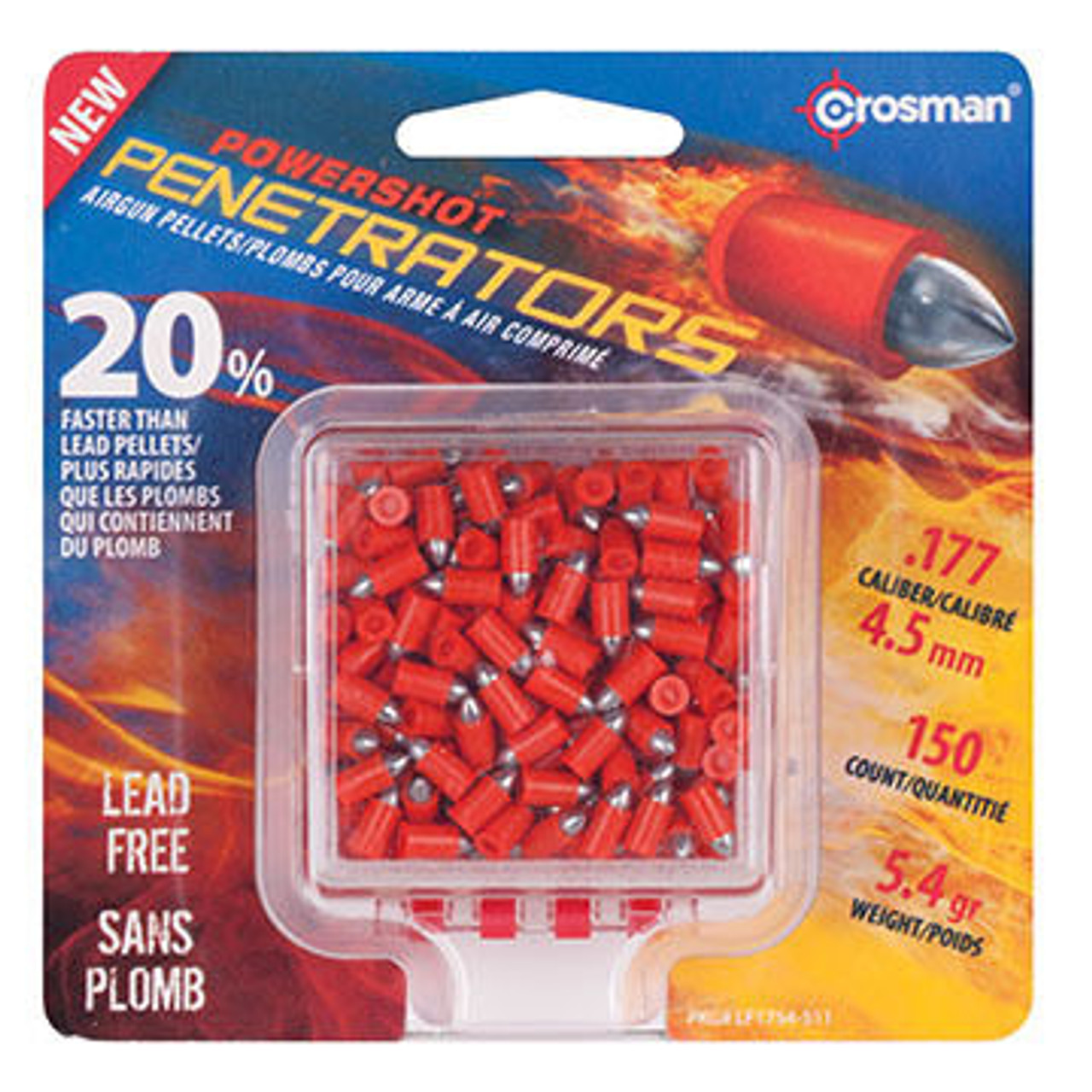 Crosman Fast Flight Penetrator 177 Cal. 5.4 Grain Lead-Free Air Gun Pellet (150)