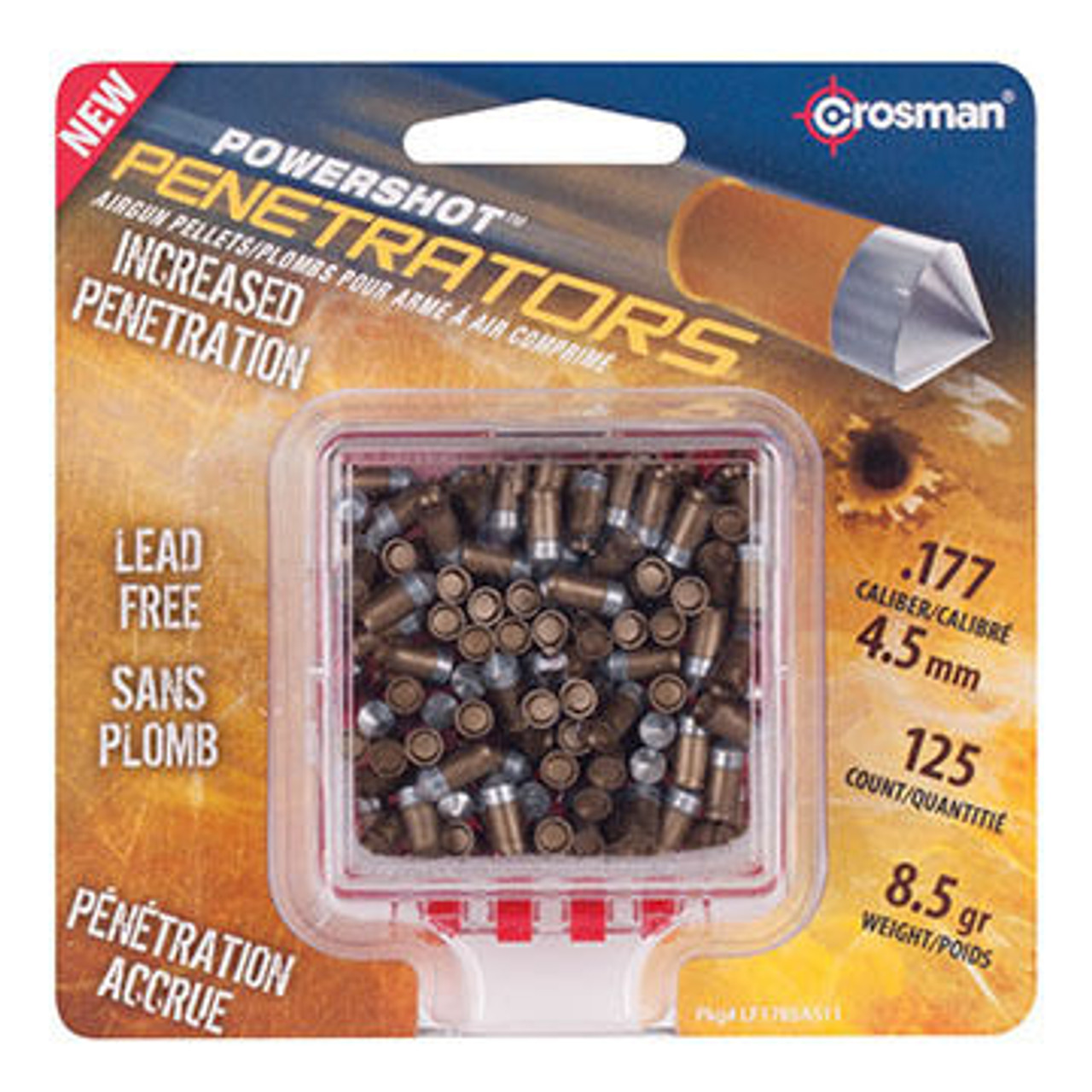 Crosman Gold Flight Penetrator 177 Cal. 8.5 Grain Lead-Free Air Gun Pellet (125)