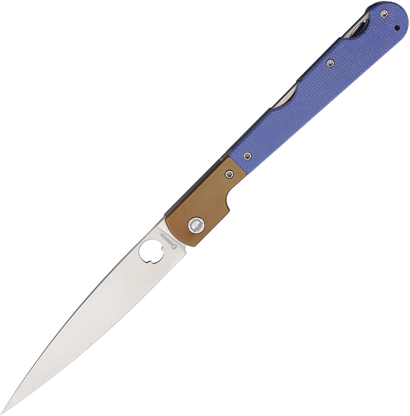 Daggerr Corso Linerlock Pocket Knife Blue Micarta - DGR2303MBLS