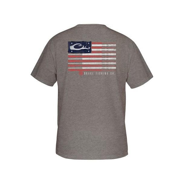 Drake Fishing American Flag Tee Short Sleeve