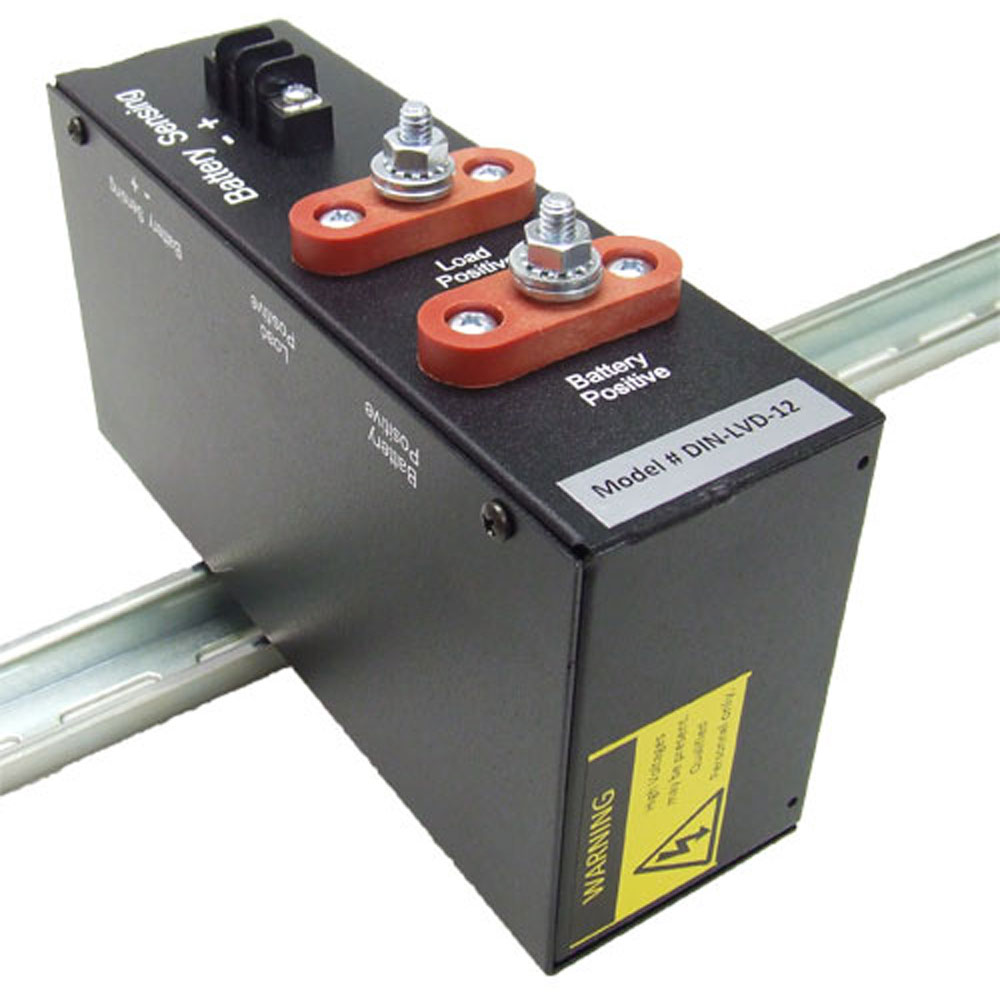 DuraComm DIN-LVD-12 Low Voltage Battery Disconnect DIN Mount 75A, 12 VDC