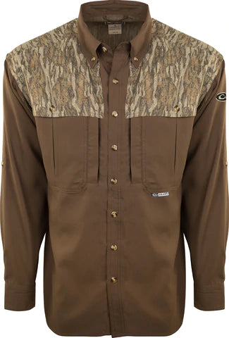 Drake EST Two-Tone Camo Wingshooter's Shirt Long Sleeve