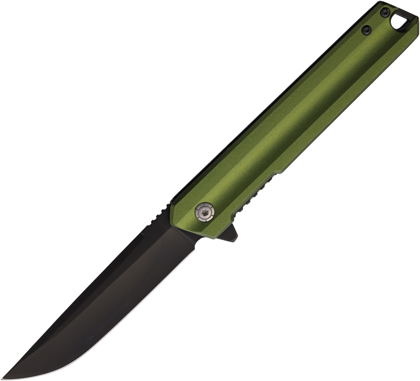 ElitEdge A/O Linerlock Pocket Knife Green Aluminum - EE10A115GN
