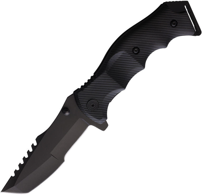 ElitEdge Tactical Linerlock Pocket Knife Spring Assisted Black - EE10A62BK