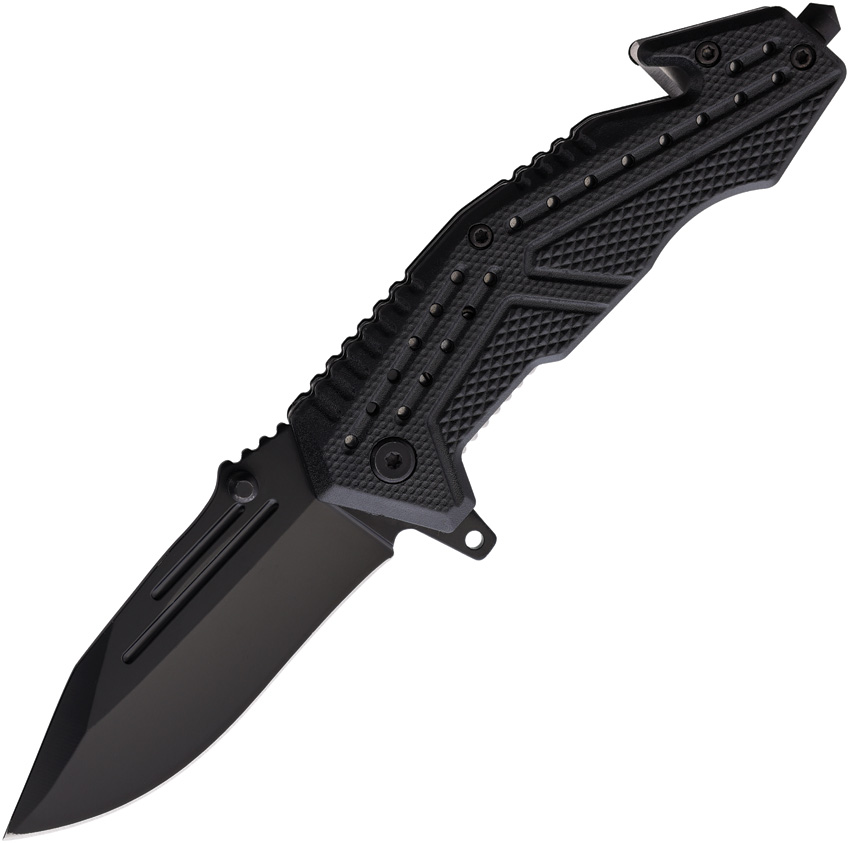 ElitEdge Linerlock Pocket Knife Spring Assisted Black - EE10A66BK