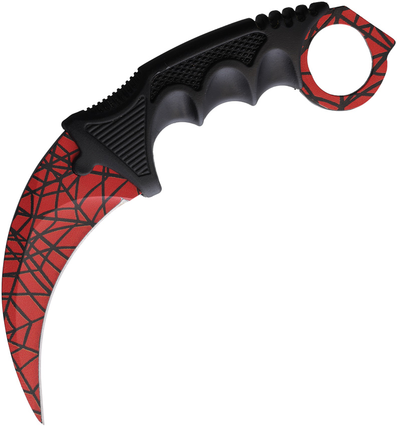 ElitEdge Karambit Fixed Blade Knife Red - EE20098RS