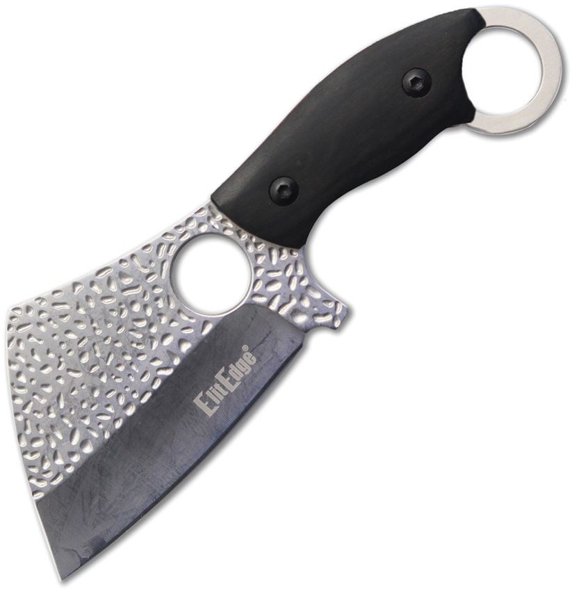 ElitEdge Cleaver Fixed Blade Knife Black - EE20664SB