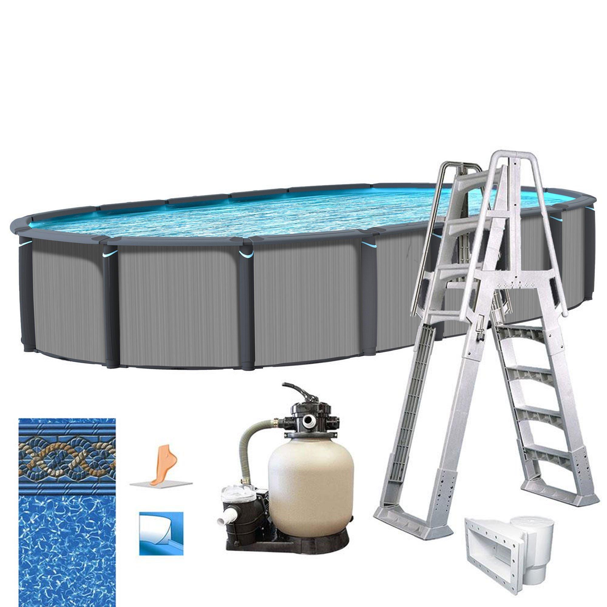 Easton 15'x26' x 52" Oval Above Ground Pool Package