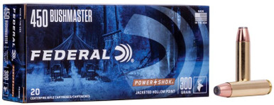 Federal Power-Shok .450 Bushmaster 300gr Jacketed Soft Point 20Rnd Rifle Ammunition