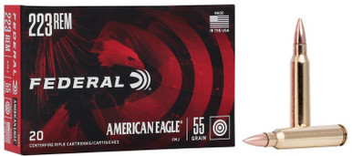 Federal American Eagle 223 Remington 55gr FMJ 20Rnd Rifle Ammo