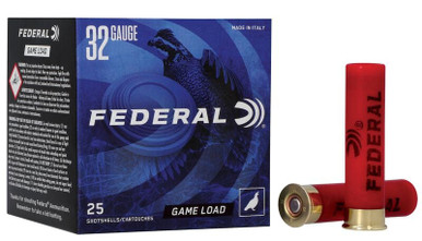 Federal Game-Shok Heavy Field Load 32 Gauge 2-1/2" 1/2 oz #8 Shot 25Rnd Shotgun Ammo
