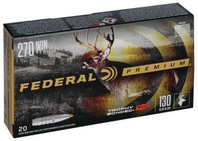 Federal Premium .270 Winchester 130gr Trophy Bonded Tip 20Rnd Rifle Ammunition