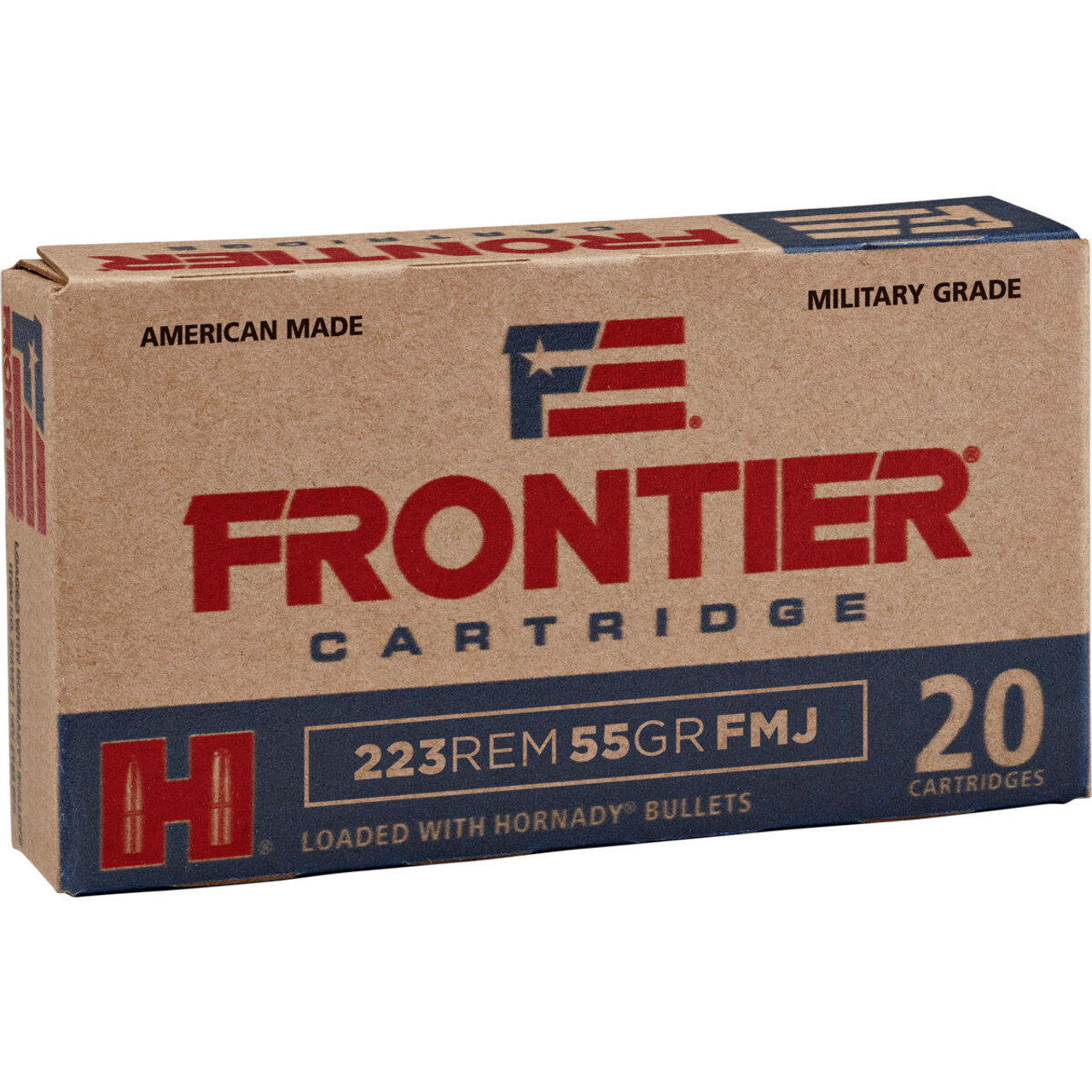 Hornady Frontier 5.56 NATO 55 Grain FMJ Rifle Ammo (20)