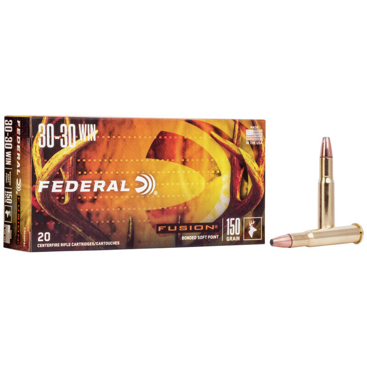 Federal Fusion 30-30 Winchester 150 Grain Fusion Soft Point Rifle Ammo (20)