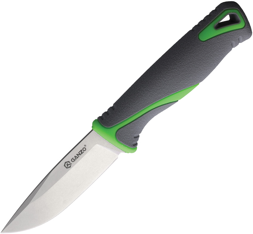 Ganzo Fixed Blade Knife Gray/Green - GAG807GY
