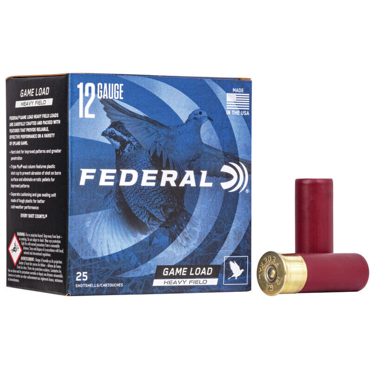 Federal Game Load Upland Heavy Field 12 GA 2-3/4" 1-1/8 oz. #6 Shotshell Ammo (25)