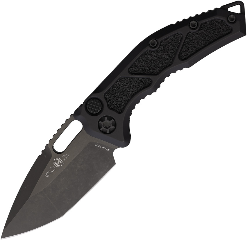 Heretic Automatic Medusa Pocket Knife Tanto DLC Black - H0116AT