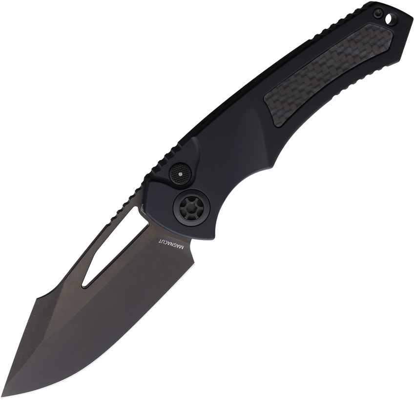 Heretic Automatic Pocket Knife Pariah Button Lock Glow Carbon Fiber - H0466AGLOCF