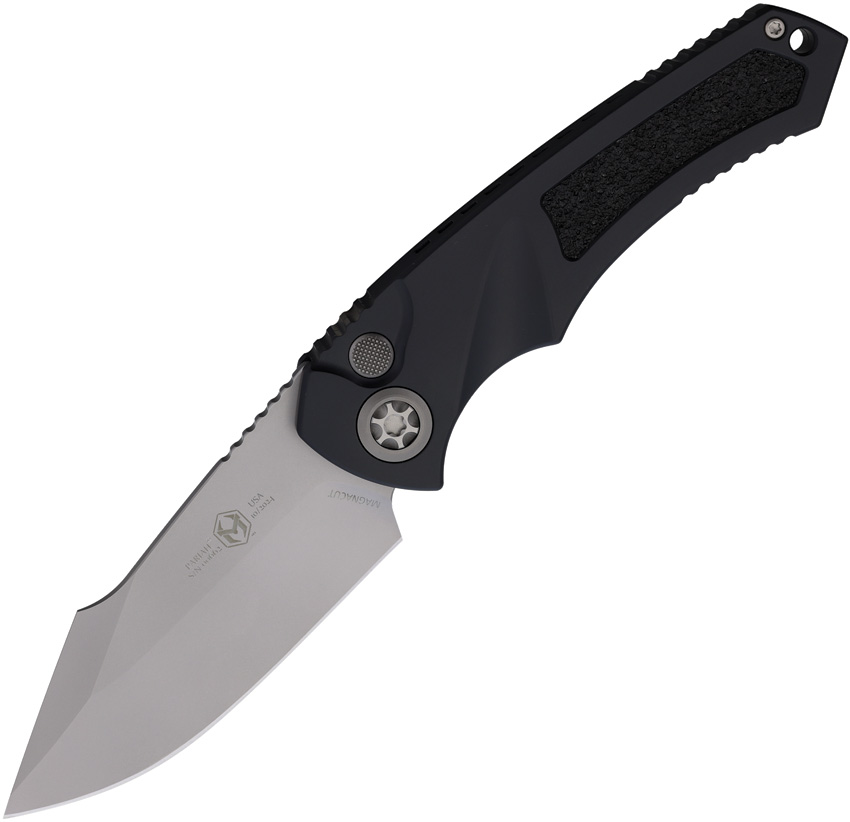 Heretic Automatic Pocket Knife Pariah Button Lock BB Black - H0483A