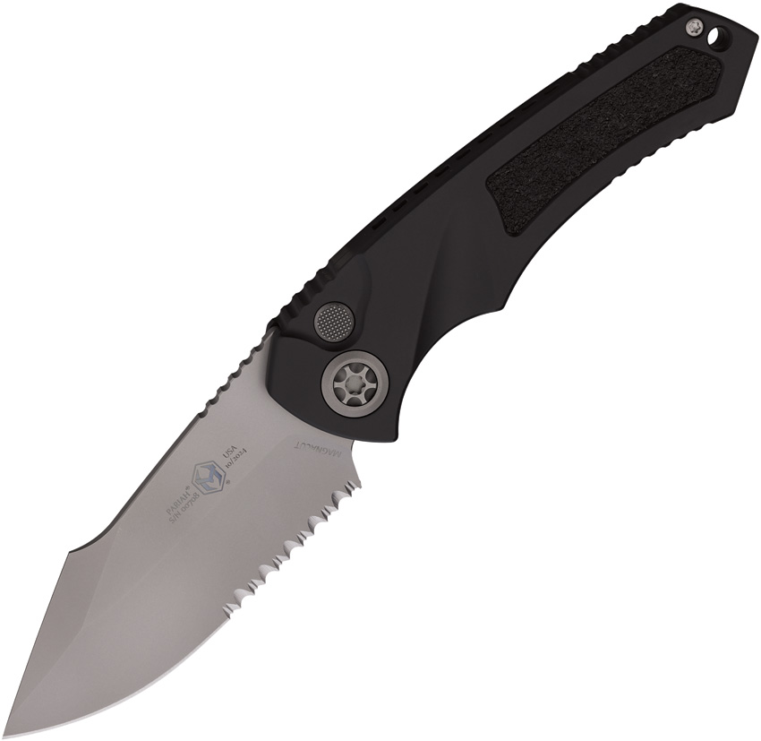 Heretic Automatic Pocket Knife Pariah Button Lock BB Black - H0483B