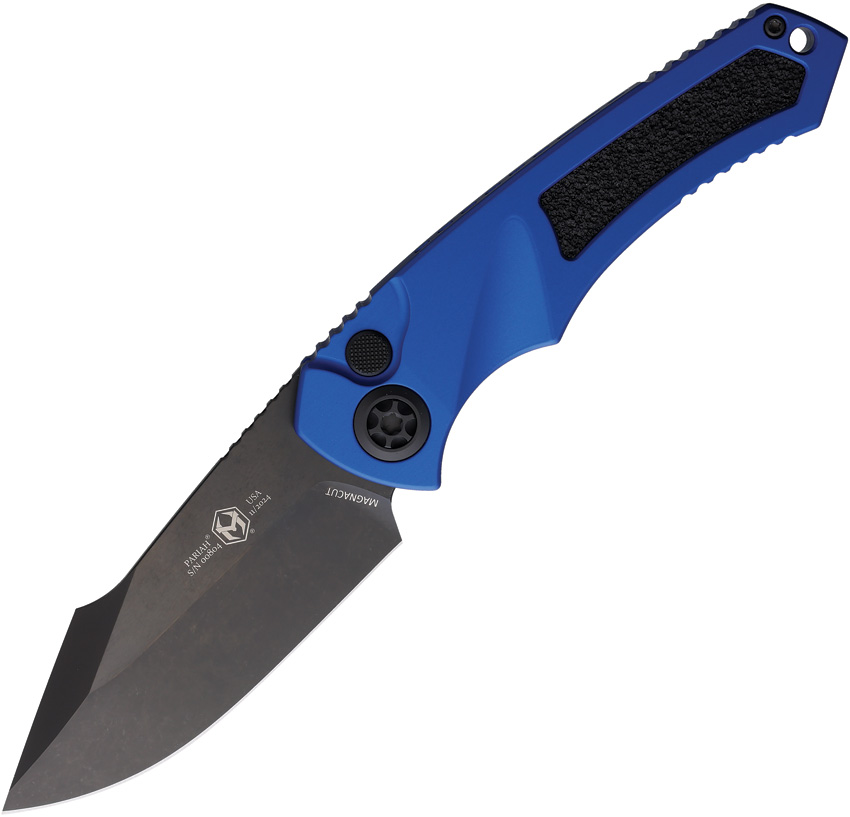 Heretic Automatic Pocket Knife Pariah Button Lock Blue - H0486ABLU