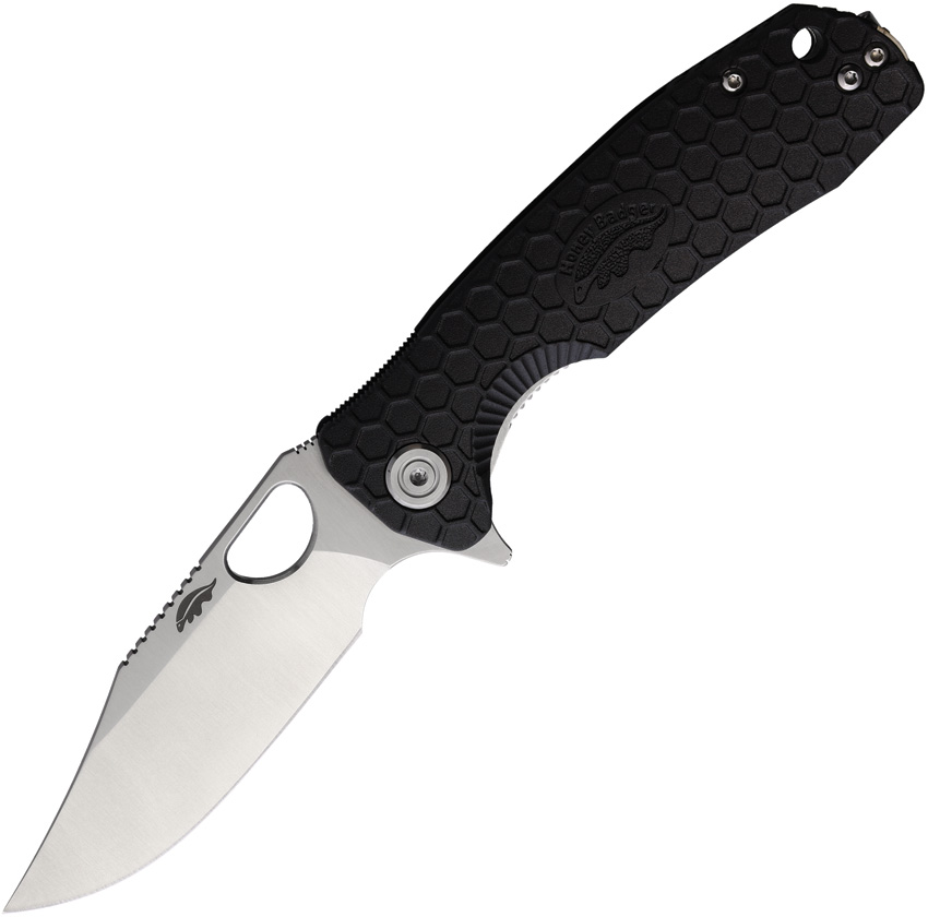 Honey Badger Medium Linerlock Pocket Knife Clip Black - HB4069