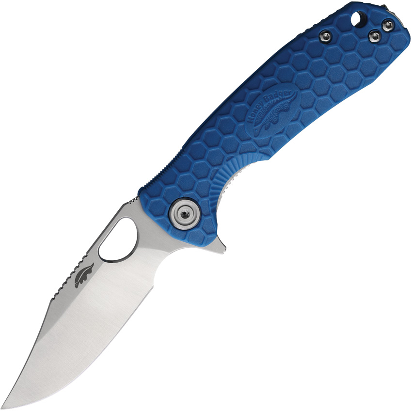 Honey Badger Small Linerlock Pocket Knife Clip Blue - HB4078