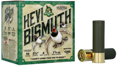 Hevi-Shot Bismuth 10 Gauge 3-1/2" 1-3/4oz  4 Shot 25Rnd Non-Toxic  Shotshells