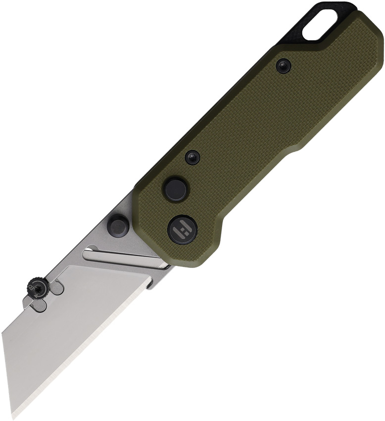 HIGHTRON Vectron Utility Button Lock Pocket Knife Green - HTK02GRN