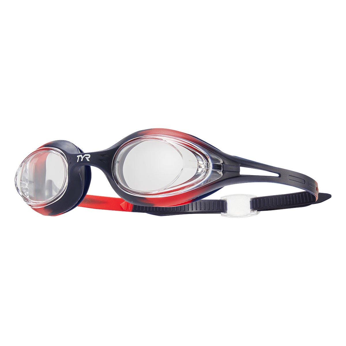 TYR - Hydra Flare Swimming Goggles, Red White Blue