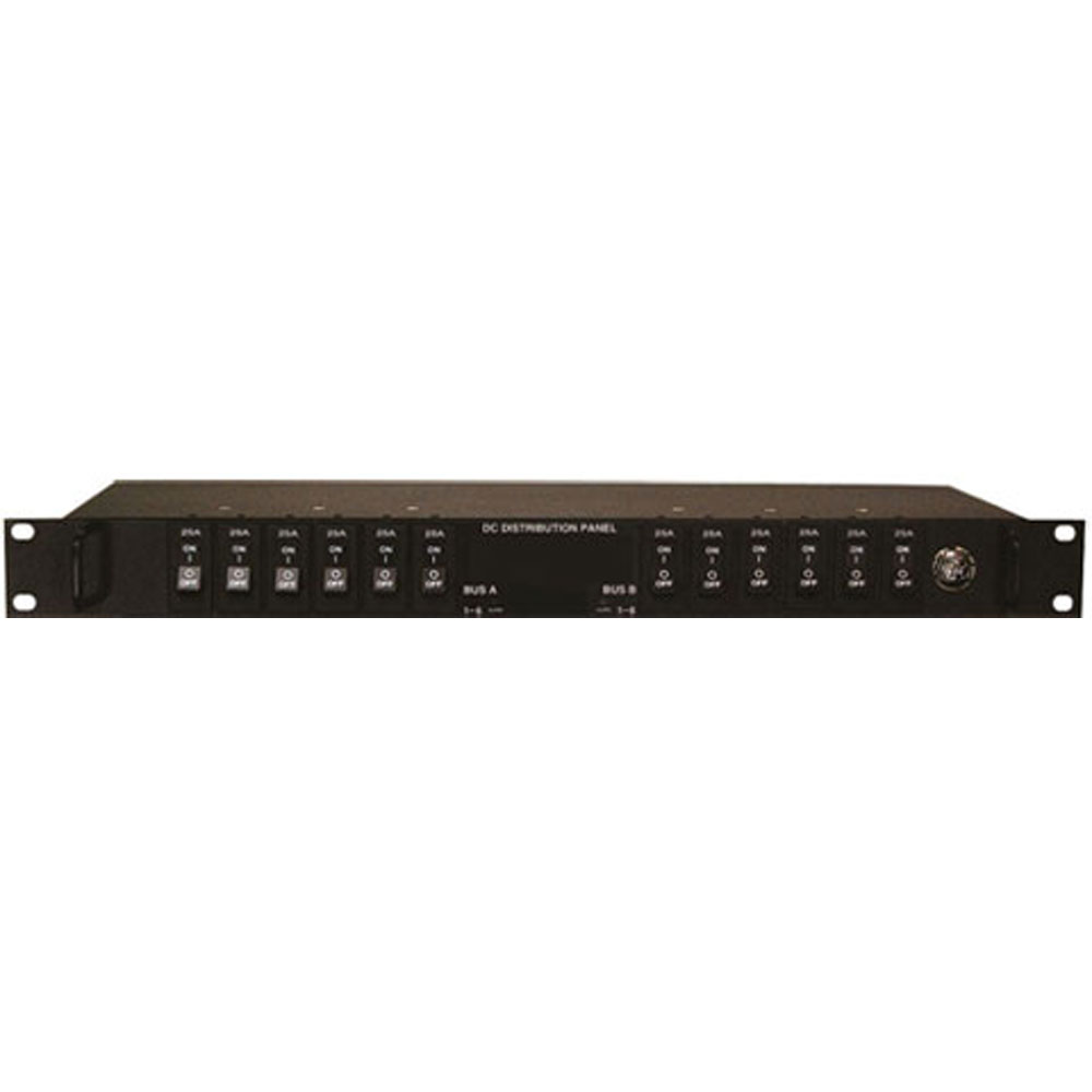 ICT 200DB-12 12/24/48Vdc 200 Amp 19" Rack Dual Bus Dist Pnl,6 Brkrs/Bus