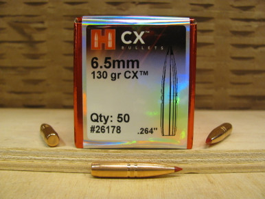 Hornady CX 6.5mm 130 gr Bullets-50cnt