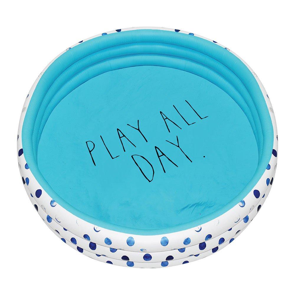 Rae Dunn - Indigo Polka Dot Inflatable Mini Pool - Play All Day