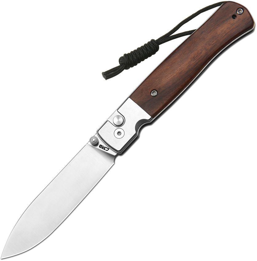 CJRB Glacier Button Lock Pocket Knife Wood - J1961WD
